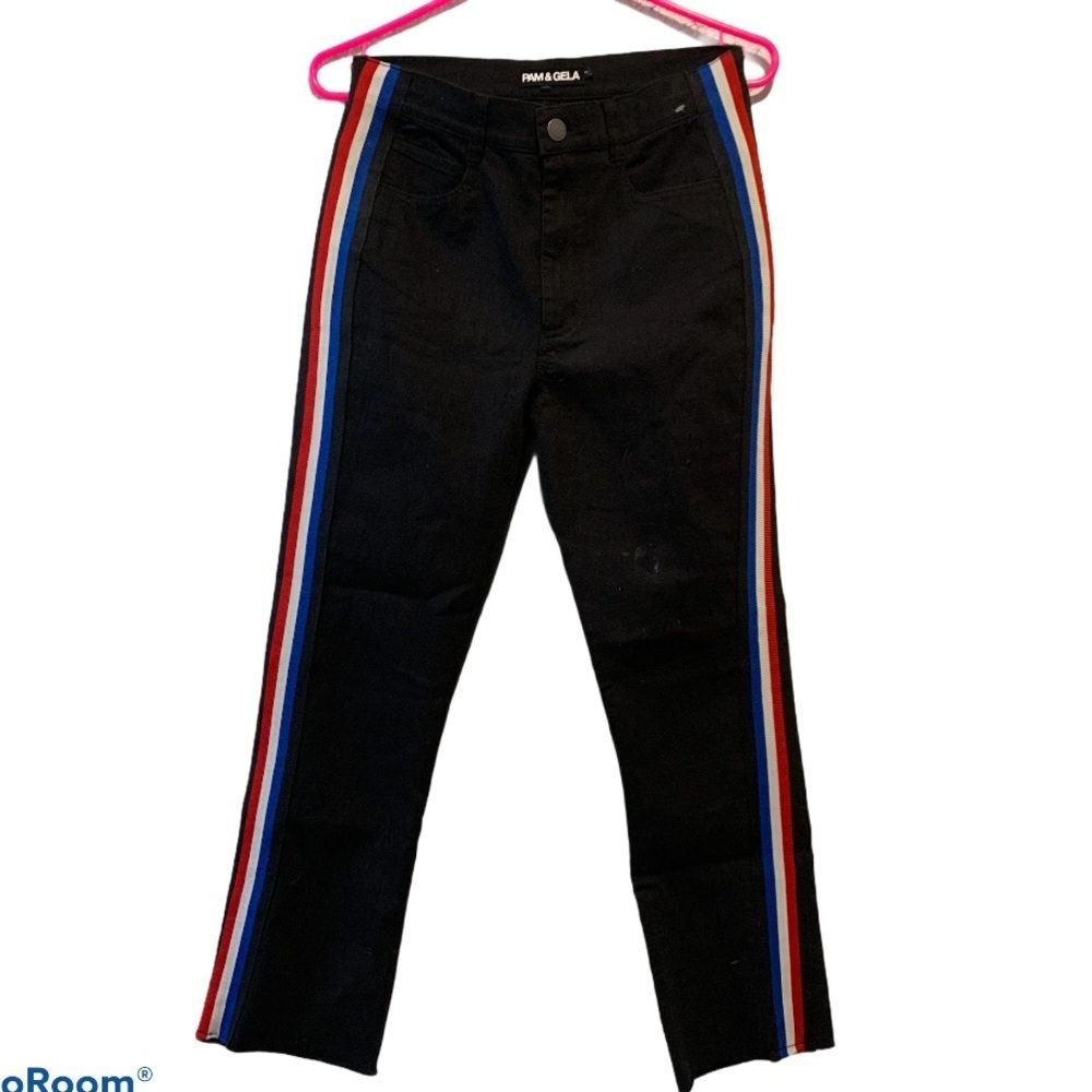 Pam & Gela Black Straight Jeans